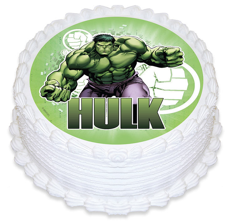 Hulk Round Edible Icing Image - 6.3 Inch / 16cm — Red Fox Party Supplies