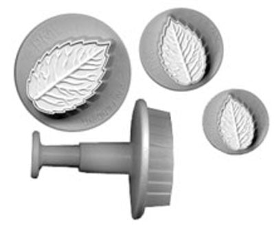 Rose Leaf Plunger Cutter 3 Pieces