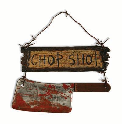 Chop Shop Sign With Cleaver