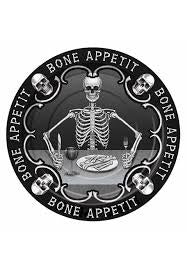 Bone Appetit Halloween 7'' Plates 8 Pk