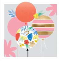 World Greetings - Colourful Balloons Card