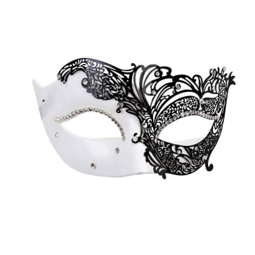 White/Black Filigree Eye Mask