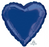 Heart Shape Foil Navy Blue 45cm