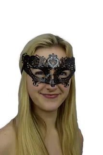 Metal Black And Silver Eye Mask