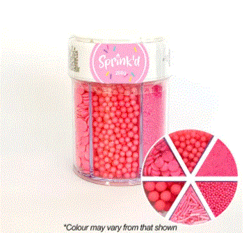 Sprink'd 6 Cavity Assorted Sprinkle Jar 200g