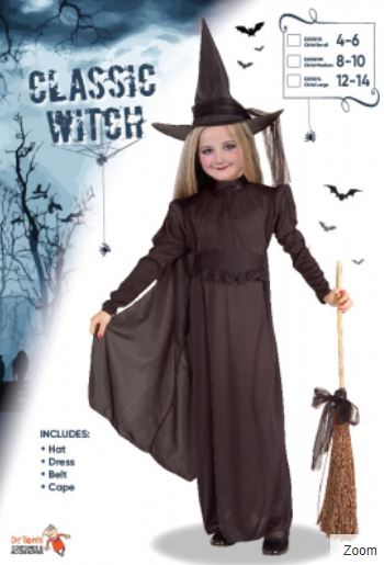 Classic Witch Kids Costume