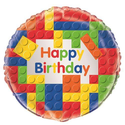 Building Blocks Foil Balloon 18"/45cm