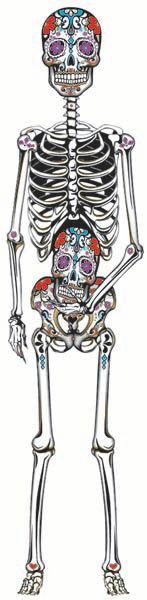 Day Of The Dead Skeleton Cutout 60"