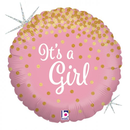 Glittering Its A Girl Foil Balloon 18" 45cm