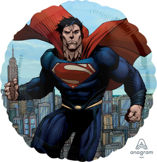 Super Man Round Foil Balloon 43cm/18''