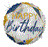 Happy Birthday Marble Blue Foil Balloon 18" 45cm