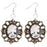 Earrings Cameo Skeleton Black