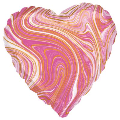 Marblez Pink Heart Foil 43 cm