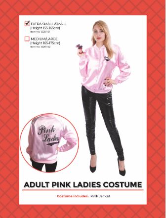 Adult 50's Pink Jacket Ladies Costume