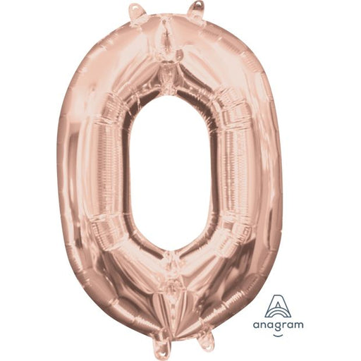 16'' Rose Gold Foil Balloon Number 0