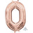 16'' Rose Gold Foil Balloon Number 0