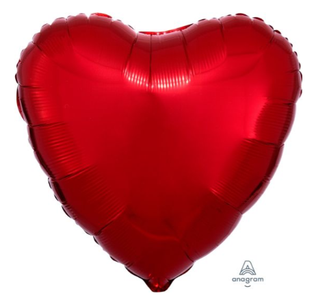 Heart Shape Foil Red 45cm