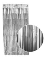 Matte Tinsel Metallic Shimmer Curtain Silver