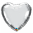 Heart Shape Foil Silver 45cm