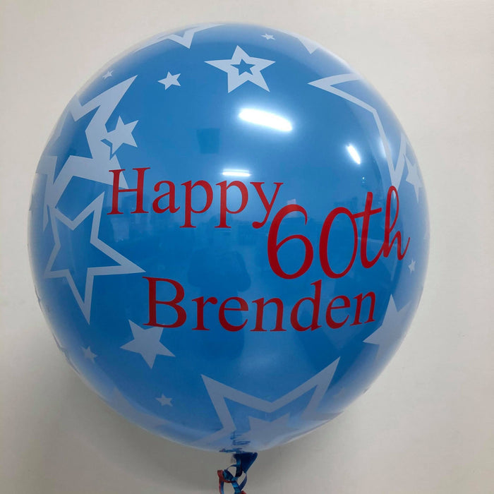 Personalised Solid Colour Deco Bubble Balloon