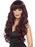 Long Curly Maroon Siren Wig