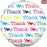 Thank You 18''/45cm Foil Balloon With Hearts