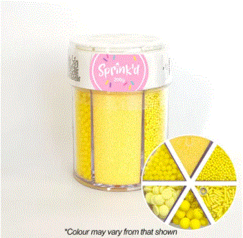 Sprink'd 6 Cavity Assorted Sprinkle Jar 200g