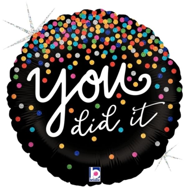 You Did It Confetti 18" Betallic Foil